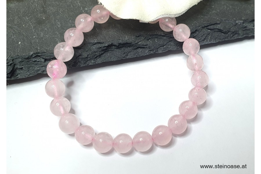 Armband Rosenquarz 6mm